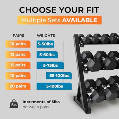 Total Weight Rack with Dumbbells for Home G