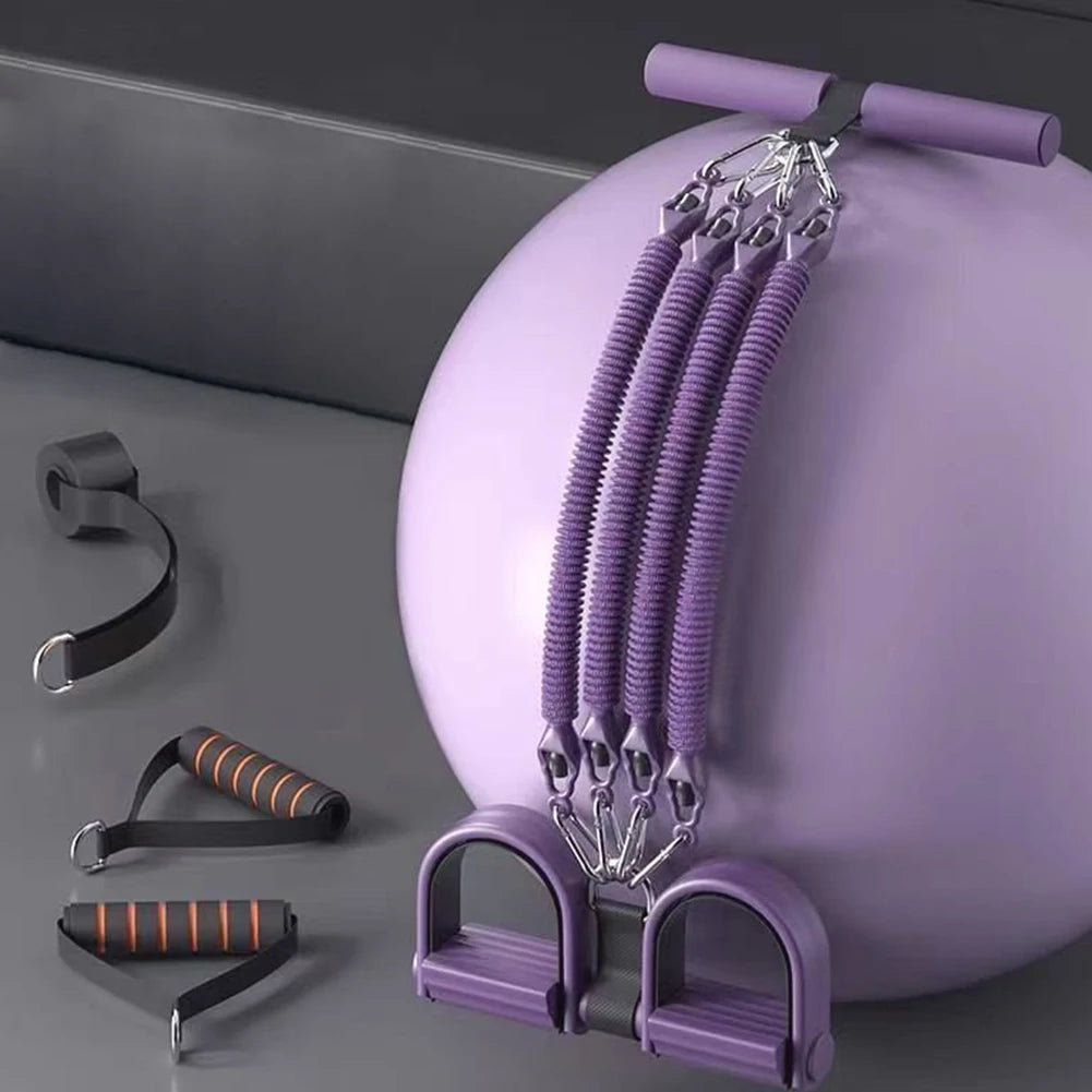 Multifunction Tension Rope Pedal with Handles Sit Up Leg Stretch.