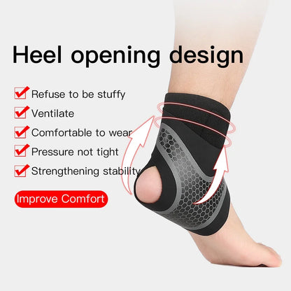 1 PC Ankle Brace Adjustable Compression Ankle Support.