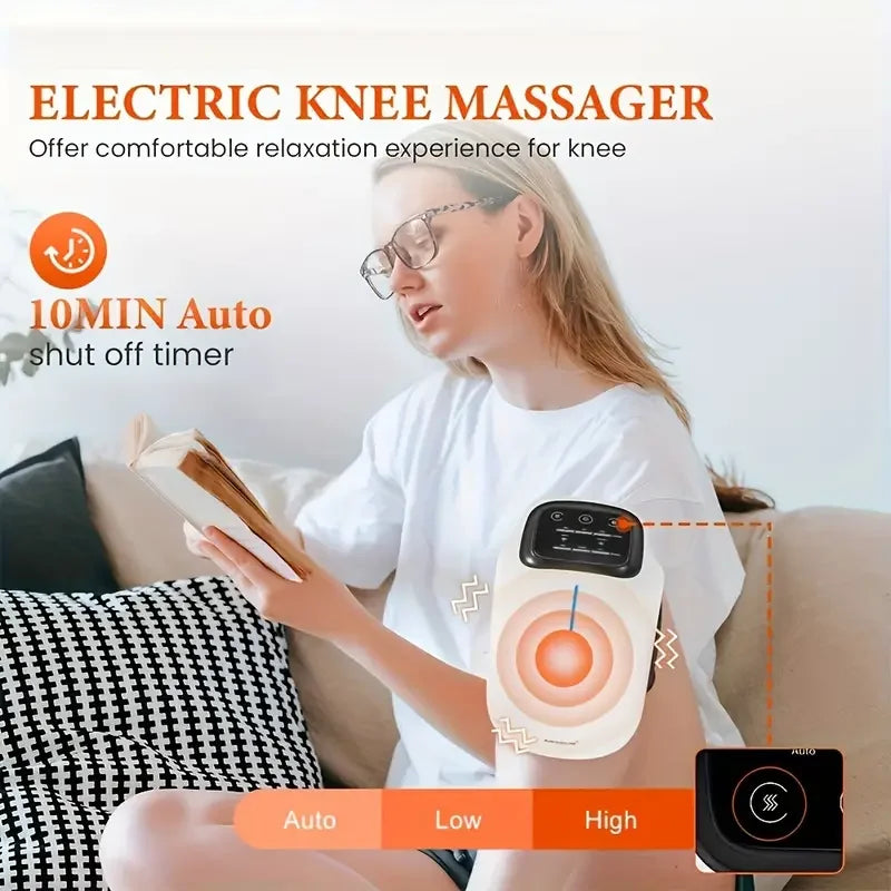 Cordless Knee Massager with Heat and Vibration.