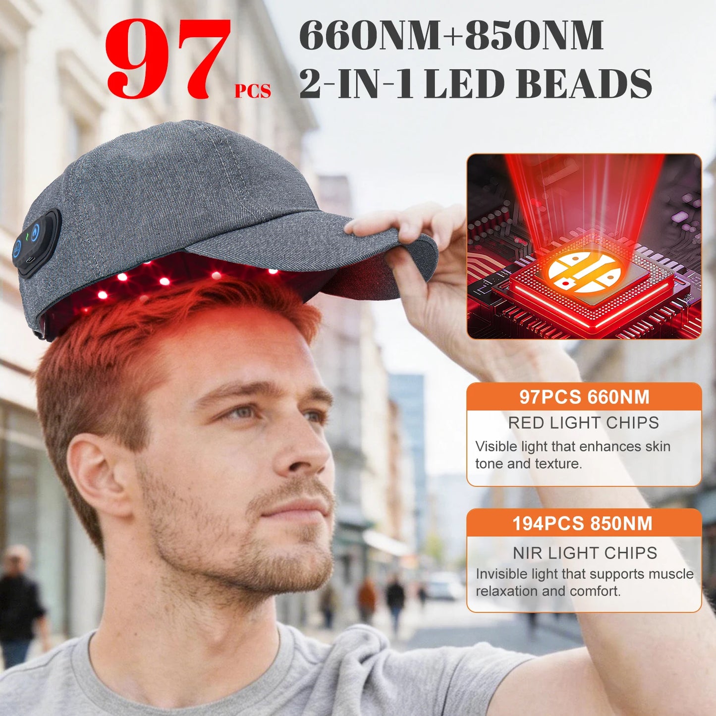 Red Light Therapy Hair Growth Cap.
