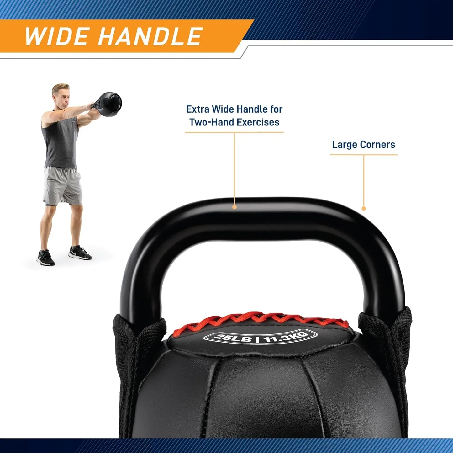 Soft Kettlebell with Handle for Weightlifting, 10-40 lbs
