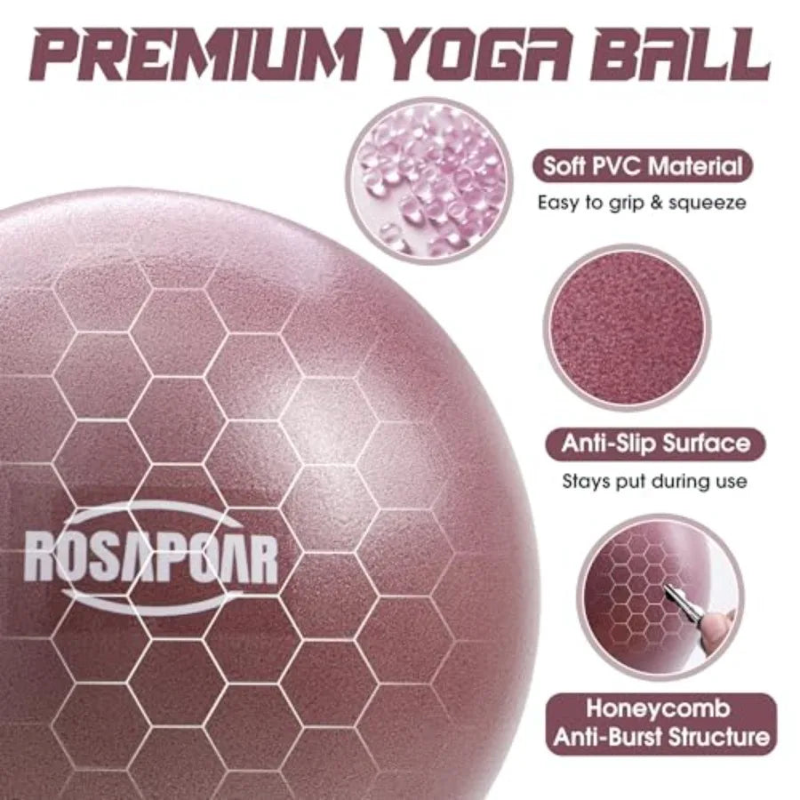 9 Inch Mini Exercise Ball for Home Gym and Office.
