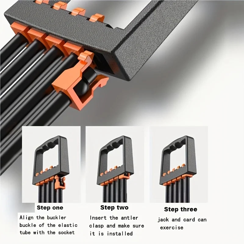 5-Tube Chest Expander Resistance Band Adjustable.