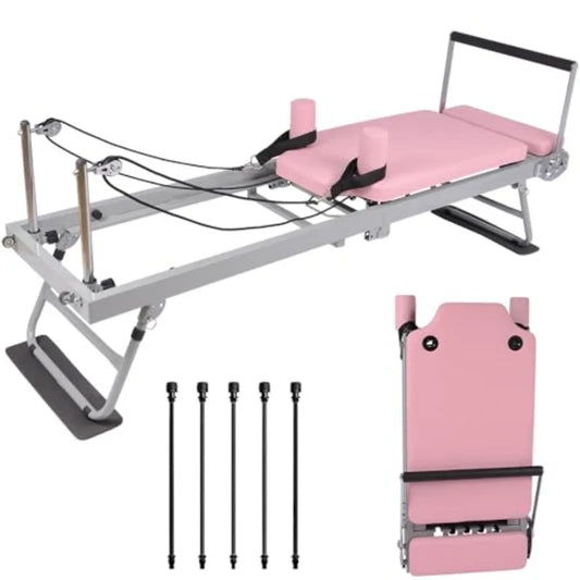 Foldable Pilates Reformer with Jump Board.
