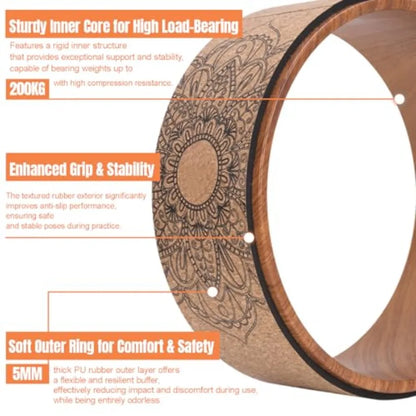 High Density Rubber Yoga Wheel.