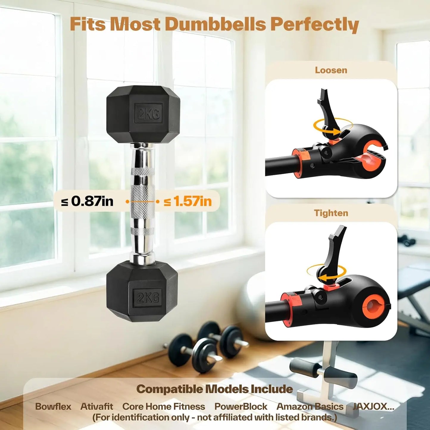 Heavy-Duty Adjustable Barbell Converter.