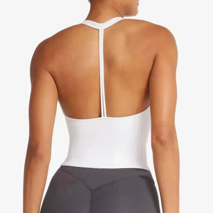 halter fitness wear Yoga vest with chest pad.