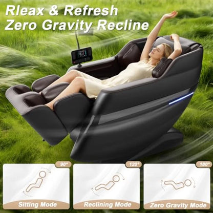 Zero Gravity Shiatsu Massage Chair Recliner with AI Control Body Scan.