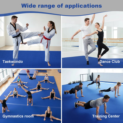 Grippy Surface Extra Thick Roll-Up Exercise Mat for Yoga Pilates Fitness.