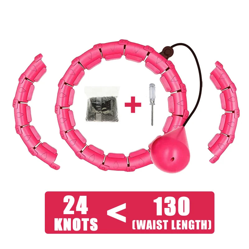 Weighted Fitness Circle Hoops. 2 in 1 Adjustable with Detachable Knots