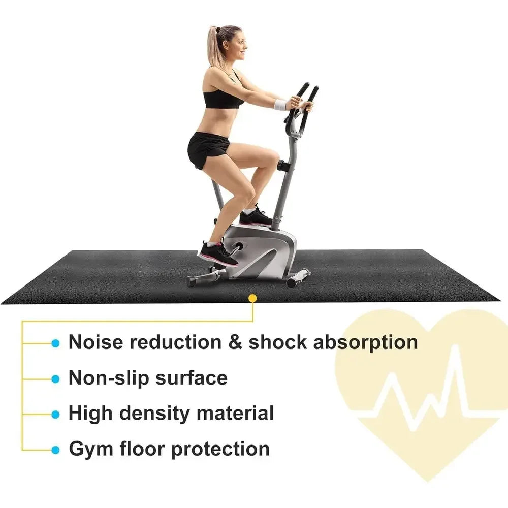 96x38 Thick Exercise Mat for Treadmills, Bikes, and Ellipticals.