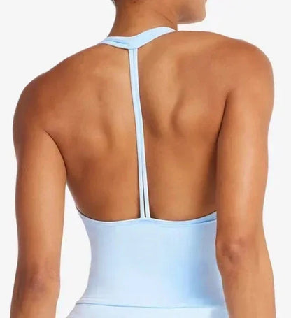 halter fitness wear Yoga vest with chest pad.