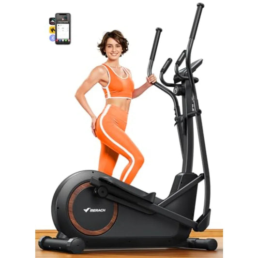 Elliptical Machine with Hyper-Quiet Magnetic Drive System.
