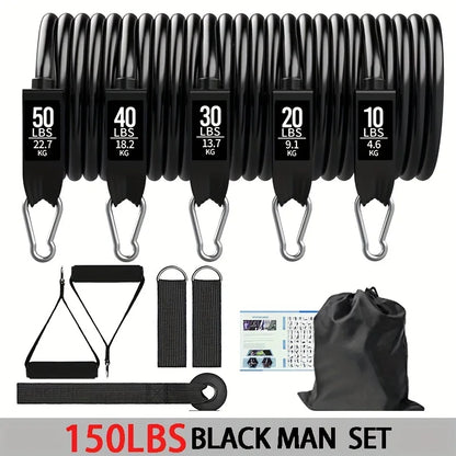 Exercise Bands With Door Anchor, Handles, Carry Bag,
