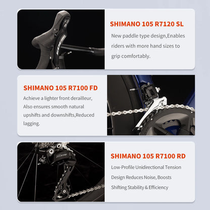 SAVA A7L Pro Carbon Fiber Road Bike, 700C Adult Racing Model.