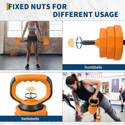 4 in 1 Dumbbells Set Used as Barbell Kettlebells Push Up Stand