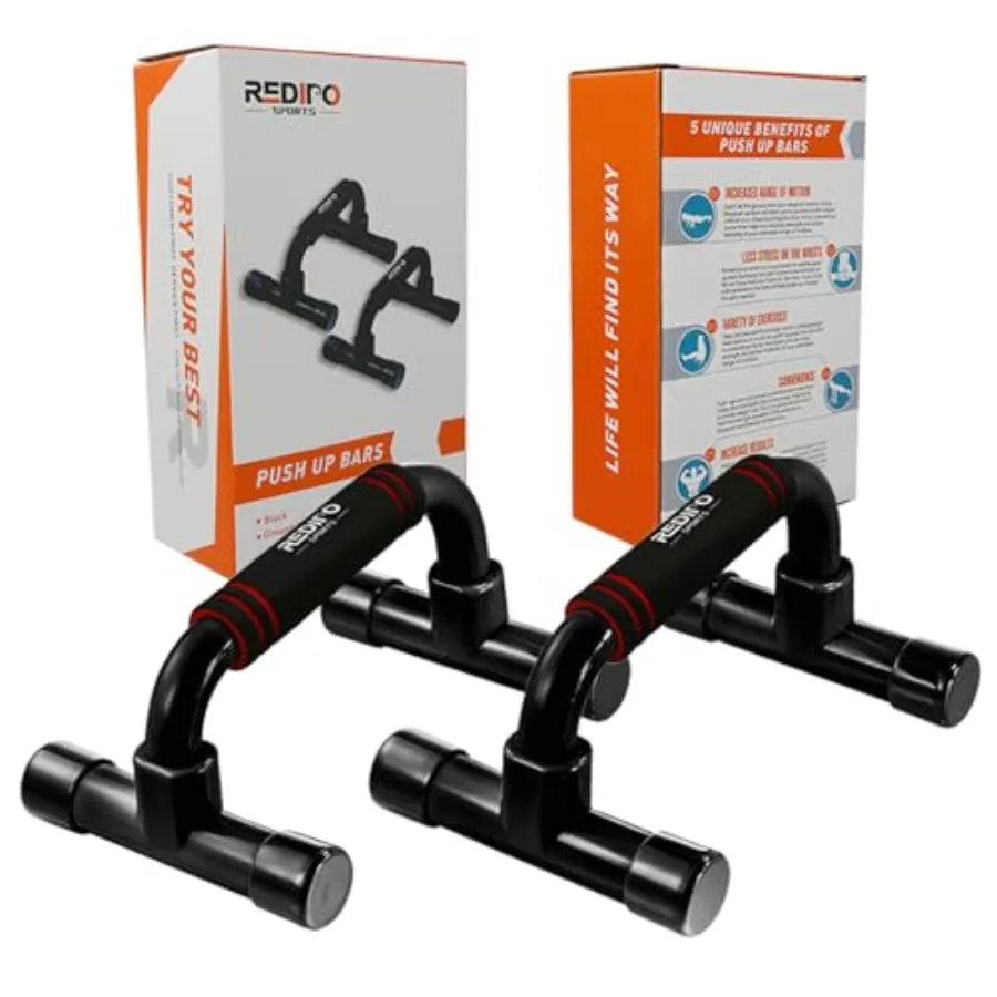 Push Up Bars Strength Training.