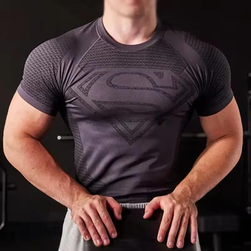 New style Men's High Elastic Quick Dry Sports T-Shirt Workout Breathable.