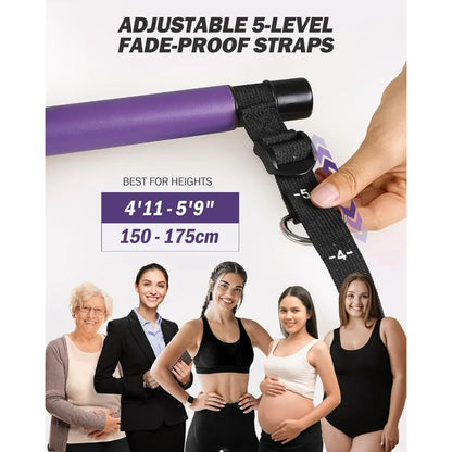 Pilates Bar Kit with Resistance Bands.