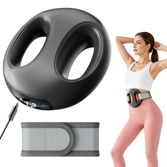 LEERCON Vibration Abdominal Massager Cordless Body Shaping 6 Levels 3 Modes for Waist Belly Leg Muscle Relaxation Fat Burning Massager