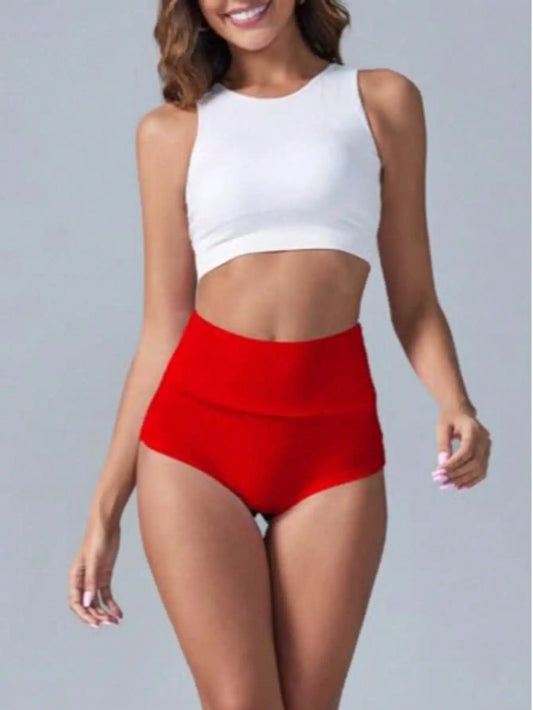 Women's High Waist Yoga Shorts with Pockets,