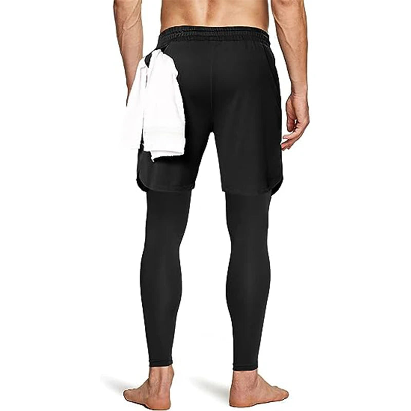 Men's Sport Pants 2 in1 Training Sportswear.