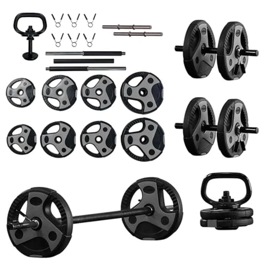 Durable Steel Barbell Curl Bar with Multiple Use Options.