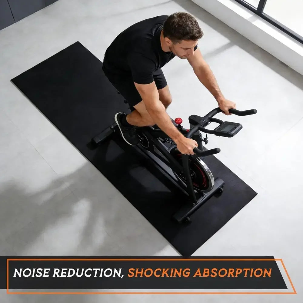 96x38 Thick Exercise Mat for Treadmills, Bikes, and Ellipticals.