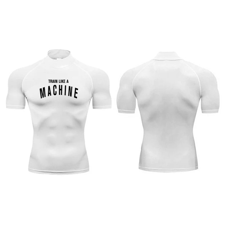 Train Like A Machine Gym Clothing Quick Dry Compression T Shirts