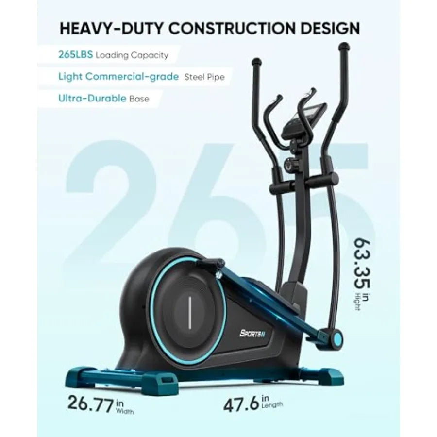 Home elliptical machine, magnetic resistance.