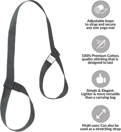 Adjustable Yoga Mat Carrier Strap.
