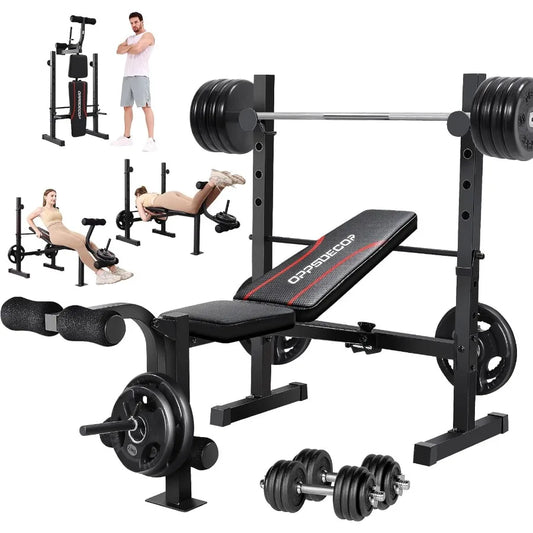 Multi-Function Adjustable Bench Press with Squat Rack