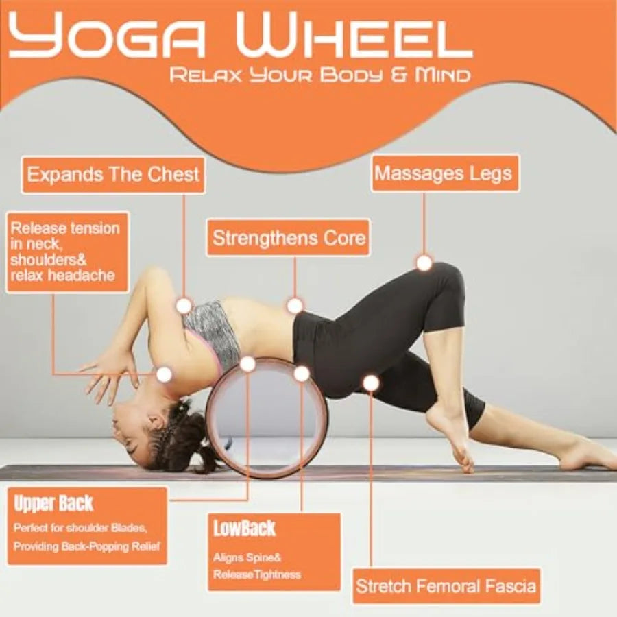 High Density Rubber Yoga Wheel.