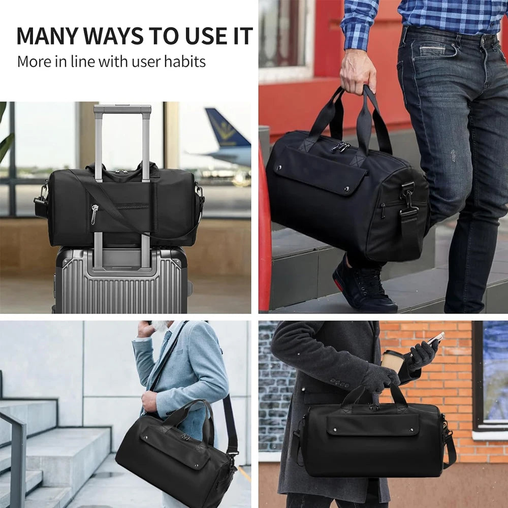 Gym Bag for Men & Women with Shoe & Wet Compartment.