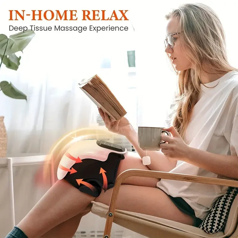 Cordless Knee Massager with Heat and Vibration.