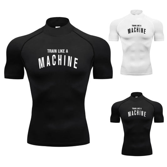 Train Like A Machine Gym Clothing Quick Dry Compression T Shirts