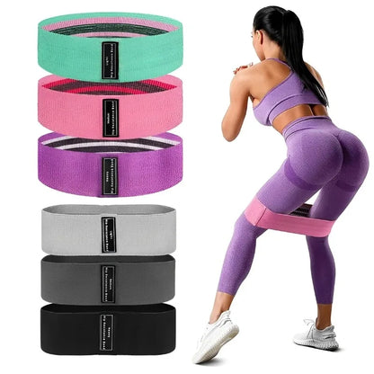 3Pcs Fabric Resistance Hip Booty Bands Glute Thigh Elastic Workout.