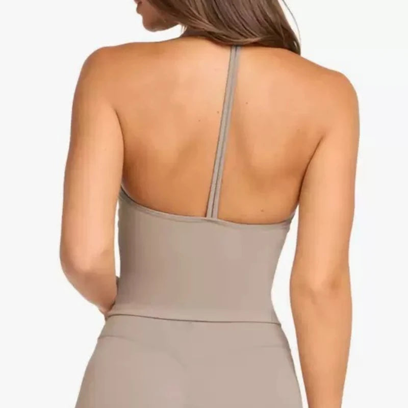 halter fitness wear Yoga vest with chest pad.