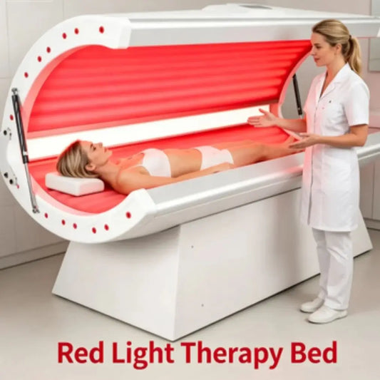 Red light therapy bed for beauty skin.