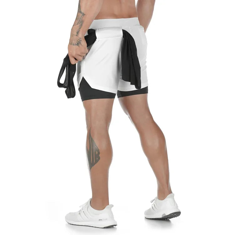 Camo Running Shorts 2 In 1 Quick Dry