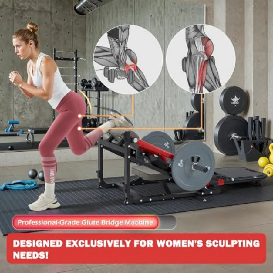 Hip Thrust Machine with Adjustable Footboard.