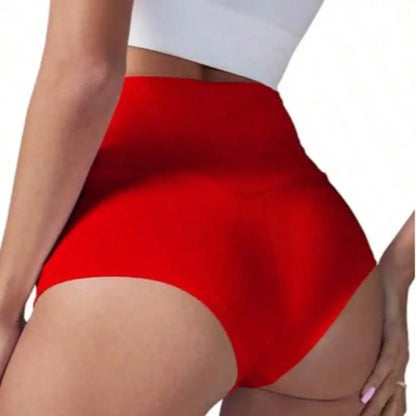 Women's High Waist Yoga Shorts with Pockets,
