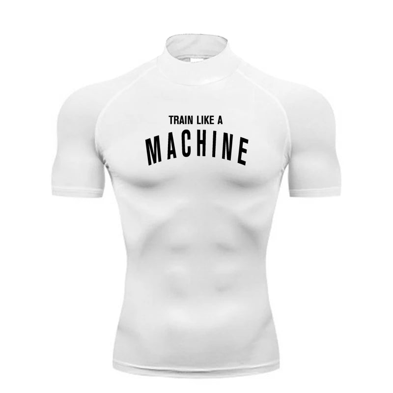 Train Like A Machine Gym Clothing Quick Dry Compression T Shirts