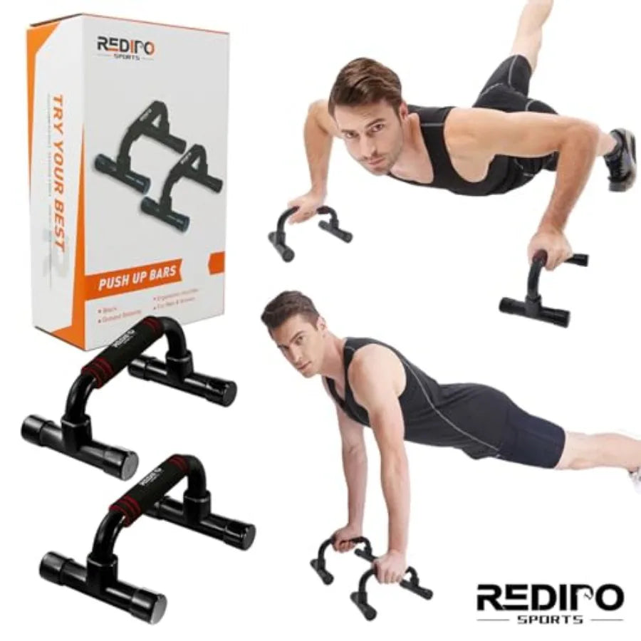 Push Up Bars Strength Training.