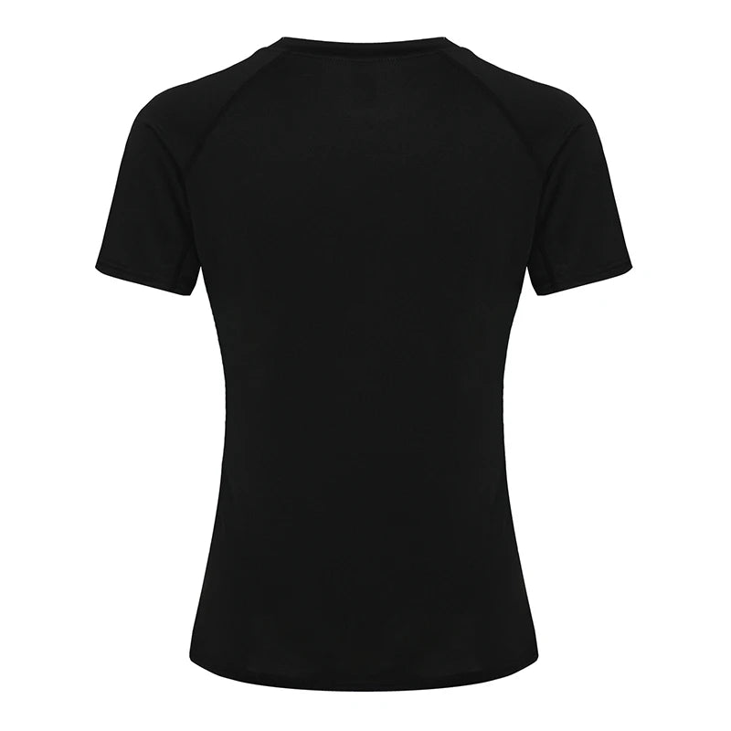 Women's Compression Shirt Short Sleeve Athletic Yoga Running T-Shirt.