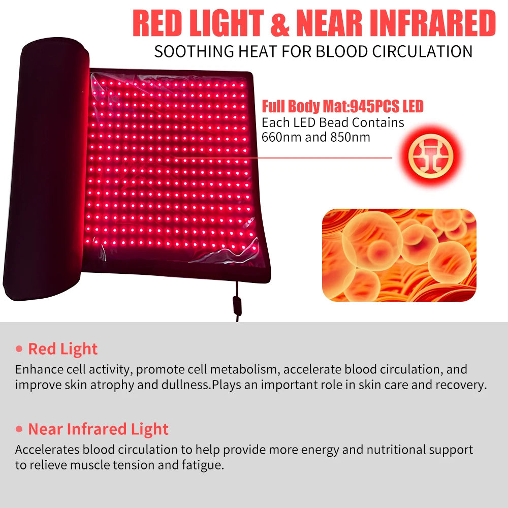 Red Light Mat Full Body 63" x 23.6"