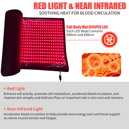 Red Light Mat Full Body 63" x 23.6"