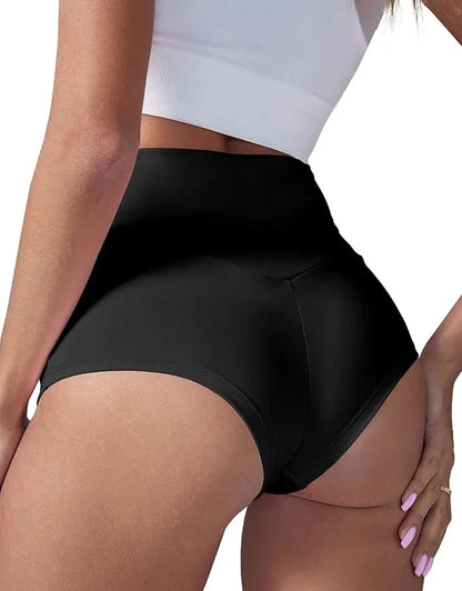 Women's High Waist Yoga Shorts with Pockets,
