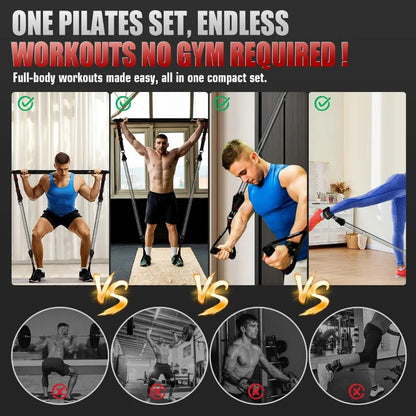 Pilates Bar Kit with Resistance Bands